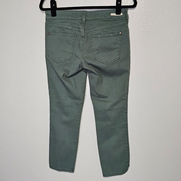 Pilcro And The Letterpress 26p Jeans Green Stet Stretch Preppy Low Rise - Picture 4 of 9